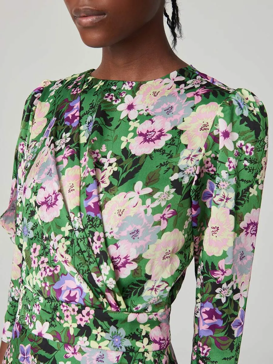 Be Myself FLORAL WRAP DRESS