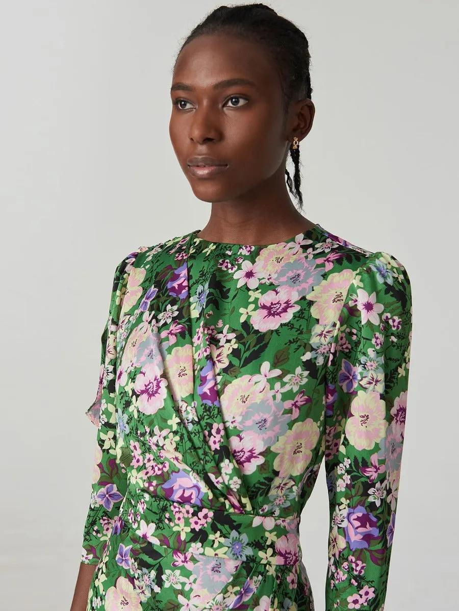 Be Myself FLORAL WRAP DRESS