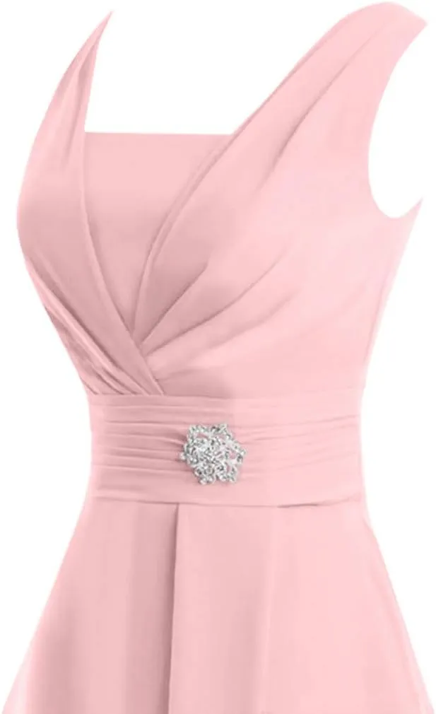 Black Tie Dresses for Wedding A-line Summer Casual Wrap Ruffle Midi Sun Dress Pleated Sleeveless Women