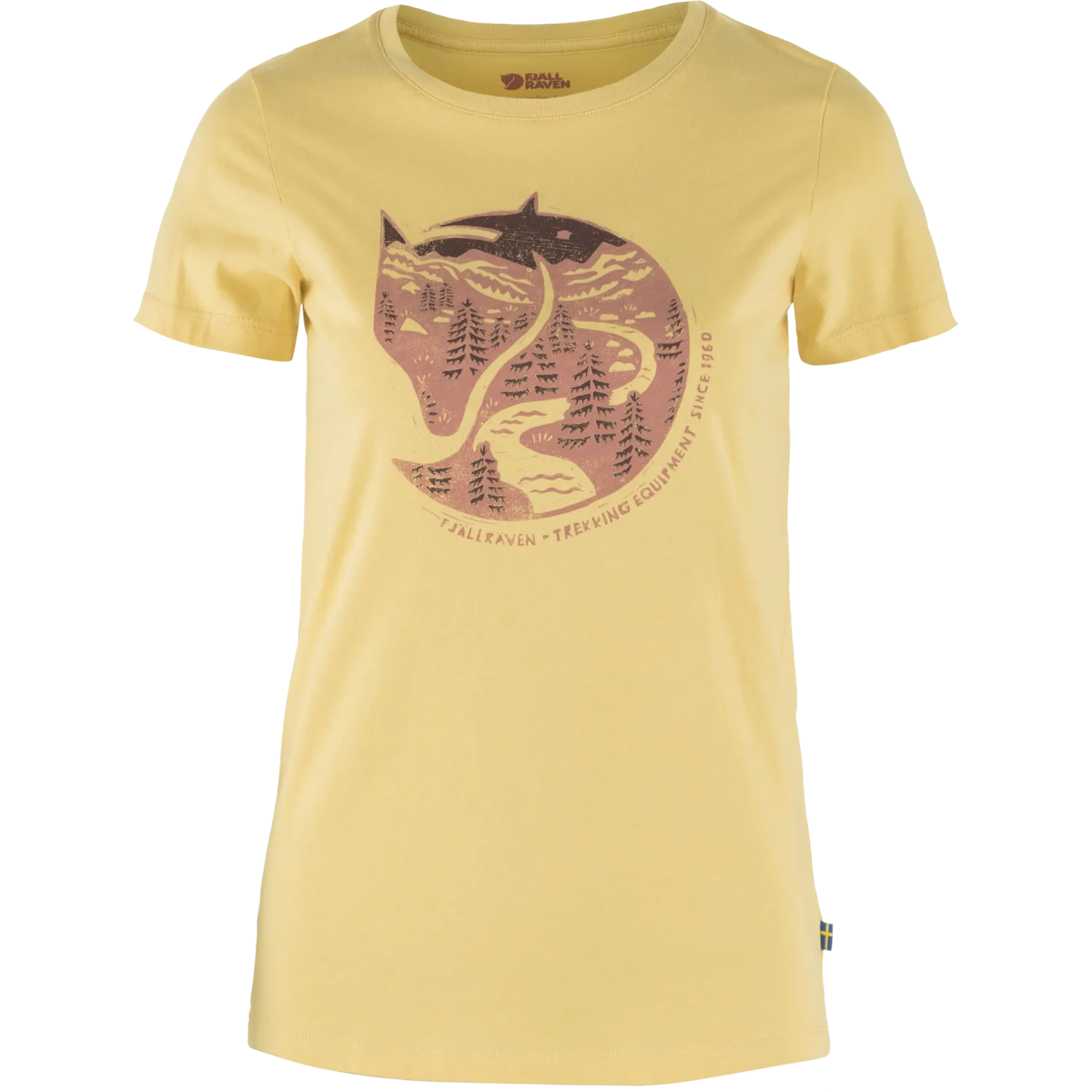 Fjällräven Women&#x27;s Arctic Fox Print T-shirt Mais Yellow | Buy Fjällräven Women&#x27;s Arctic Fox Print T-shirt Mais Yellow here | Outnorth