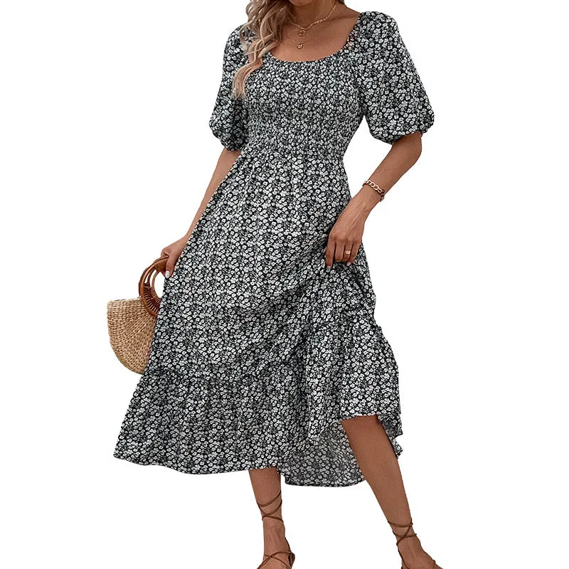 Floral Vintage Elegant Dress Wholesale Womens Clothing N3824022600080