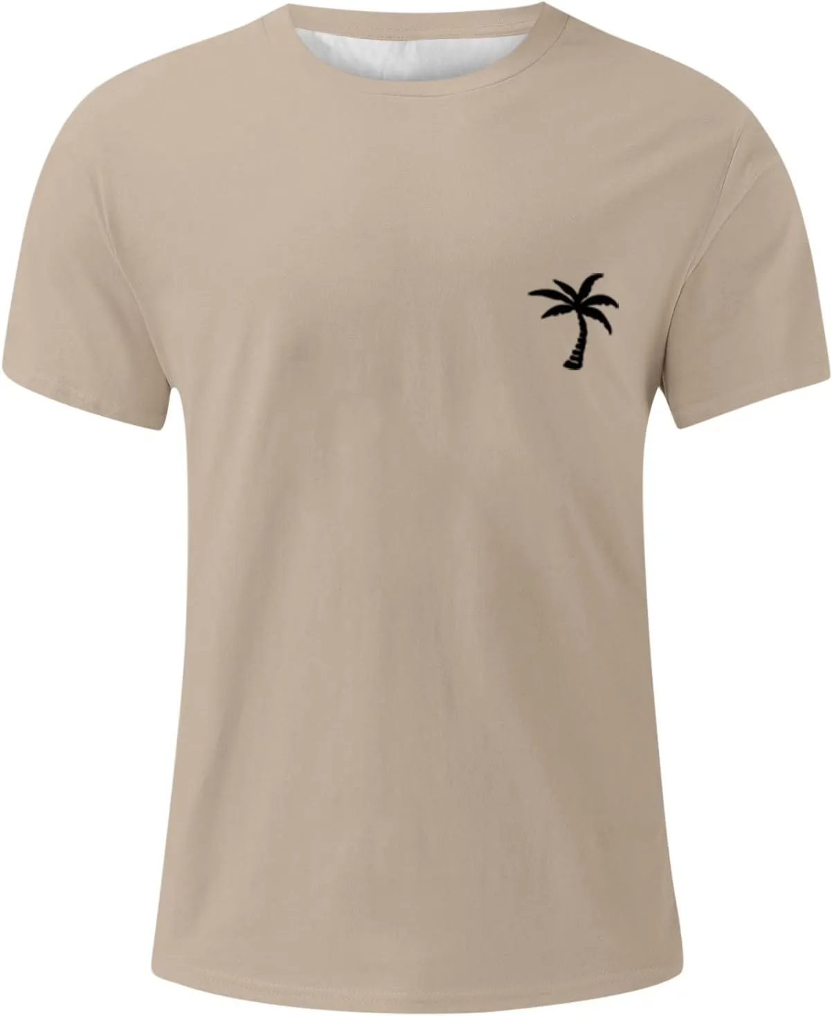 Hawaiian Shirt for Men Crewneck Short Sleeve Tropical Print Streetwear Tops Casual Loose Summer Beach Holiday Basic Tees 2025