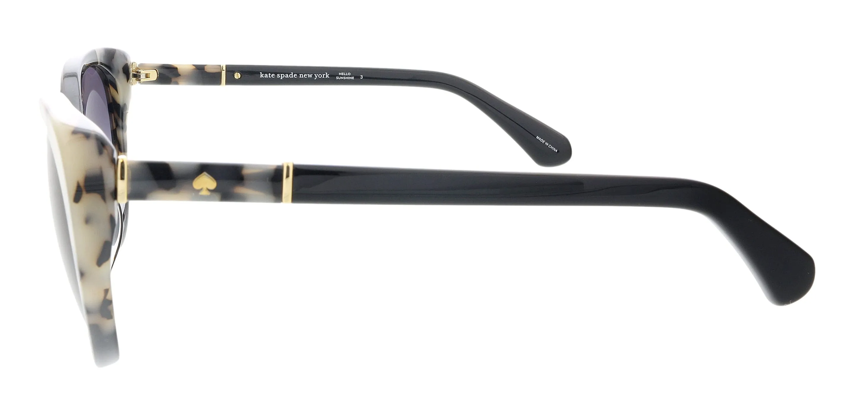 KATE SPADE SHERYS 0WR7 9O Black Havana Cateye Sunglasses
