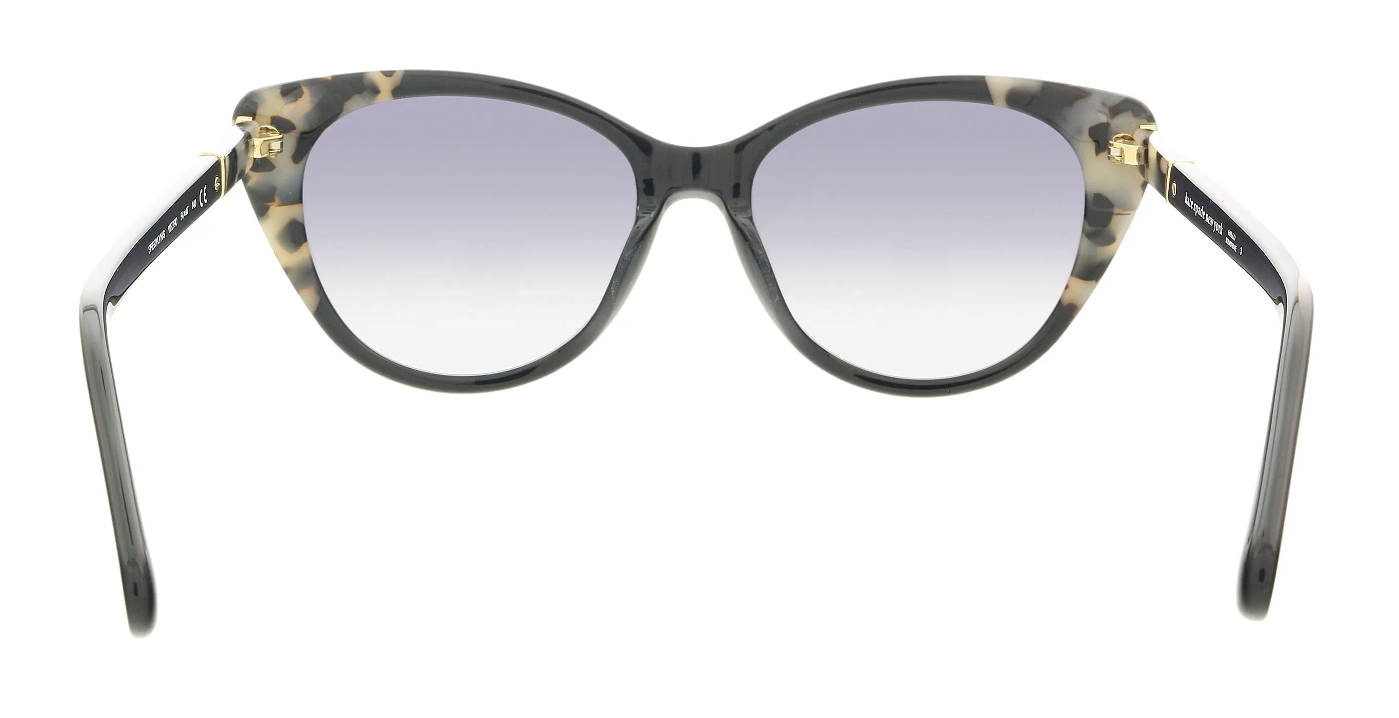 KATE SPADE SHERYS 0WR7 9O Black Havana Cateye Sunglasses