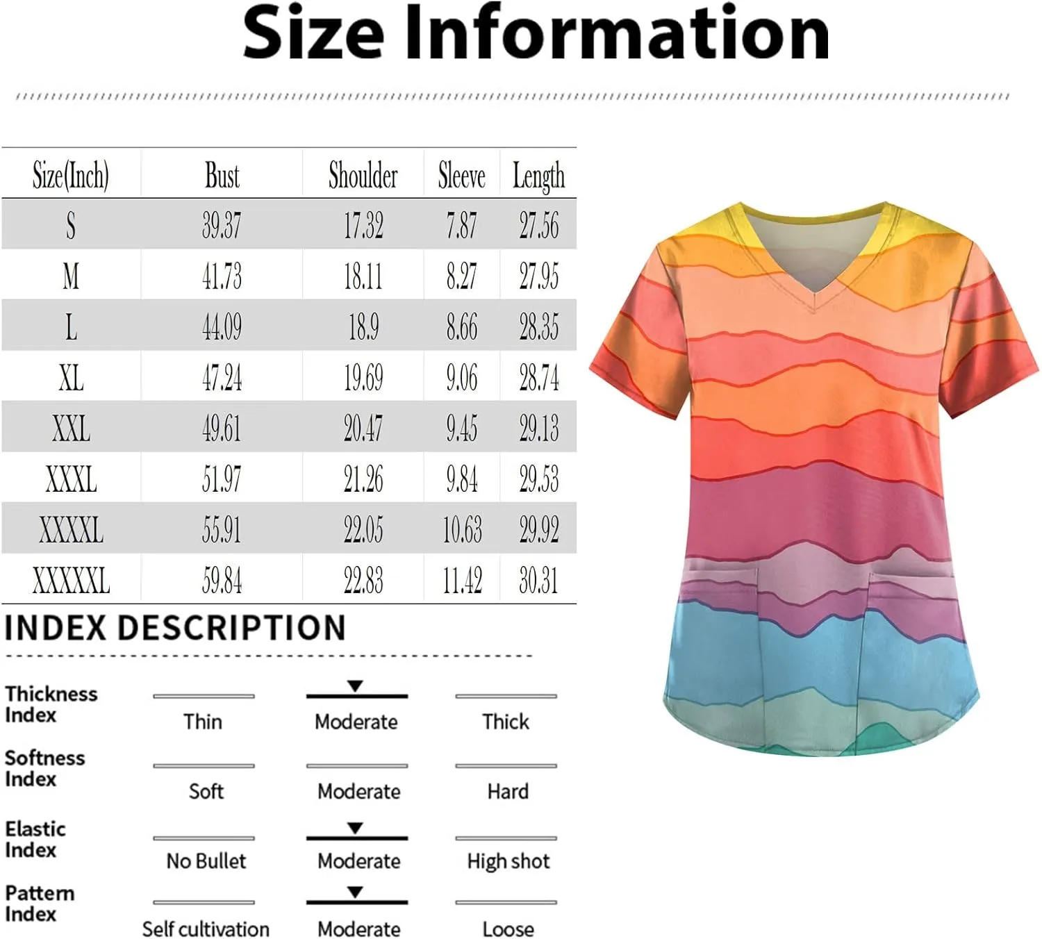 Segaven Womens Scrub Tops Trendy Print V Neck Nursing Tops Casual Short Sleeve Working Uniform With Pockets