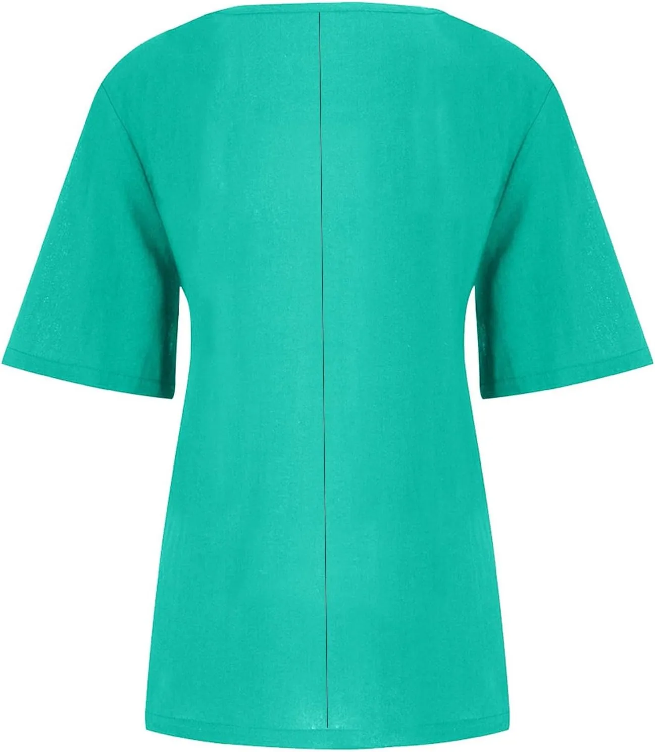 Summer Going Out Tops for Women 2025 Short Sleeve Crewneck Lined Casual Shirts Plus Size Button Down Solid Blouses