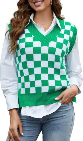 Women's Christmas Sweater Vest - Valentines, Mothers & St. Patrick's Day Outfits for Mom