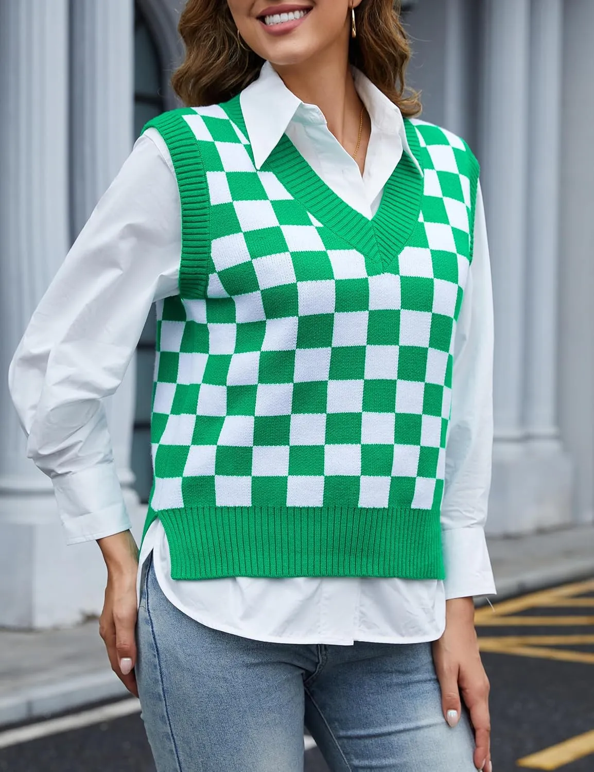 Women's Christmas Sweater Vest - Valentines, Mothers & St. Patrick's Day Outfits for Mom