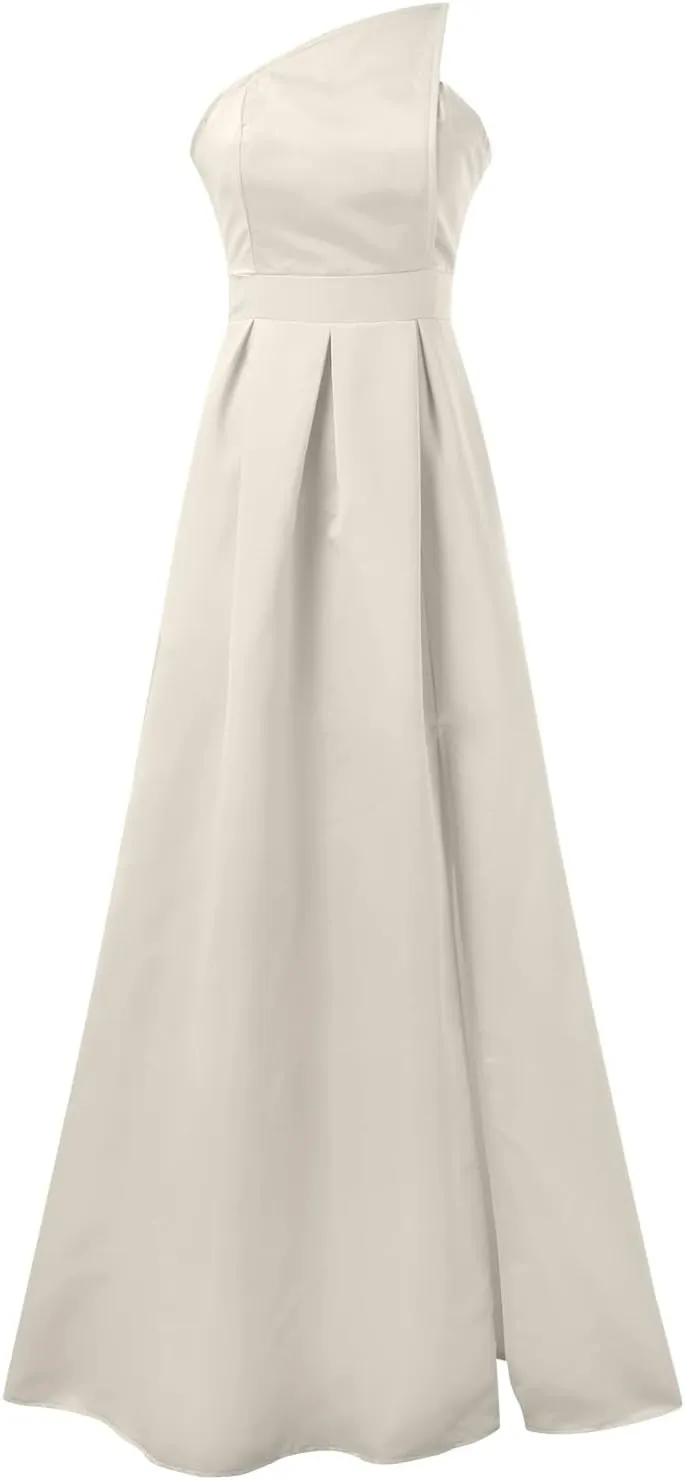 Womens Summer Dress Sexy Formal Wedding Guest Dress Oversized Sleeveless High Waist Maxi Dress Sparkly Princess Gown